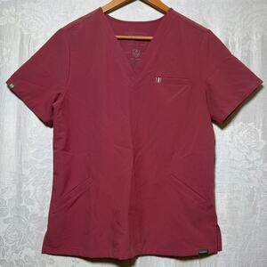 Mediclo Scrub Top Medium Dusty Rose Pink Sustainable